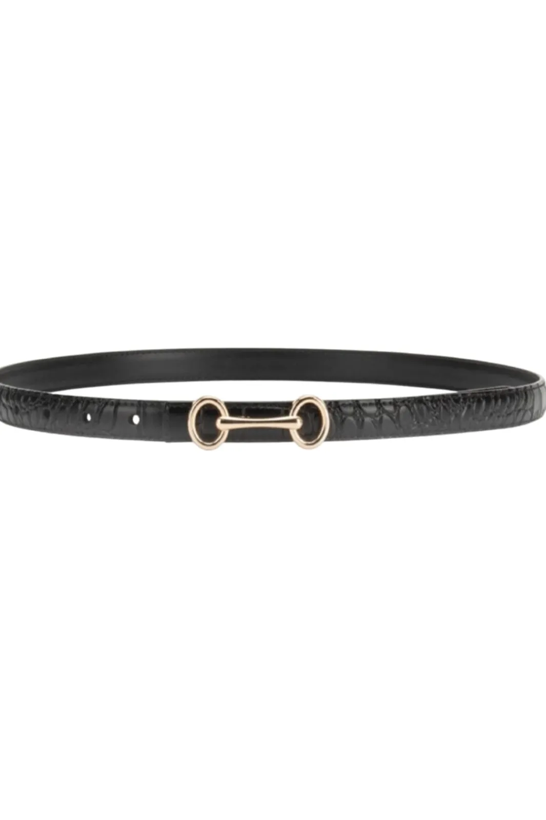 Outlet Plissé Copenhagen Grace Croco Belt 70-820-631 Black