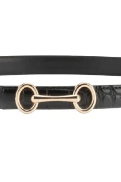 Outlet Plissé Copenhagen Grace Croco Belt 70-820-631 Black