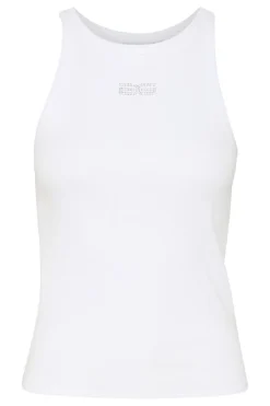 Gestuz Gzdrew Rhinestone Logo Tank 110601 Bright White