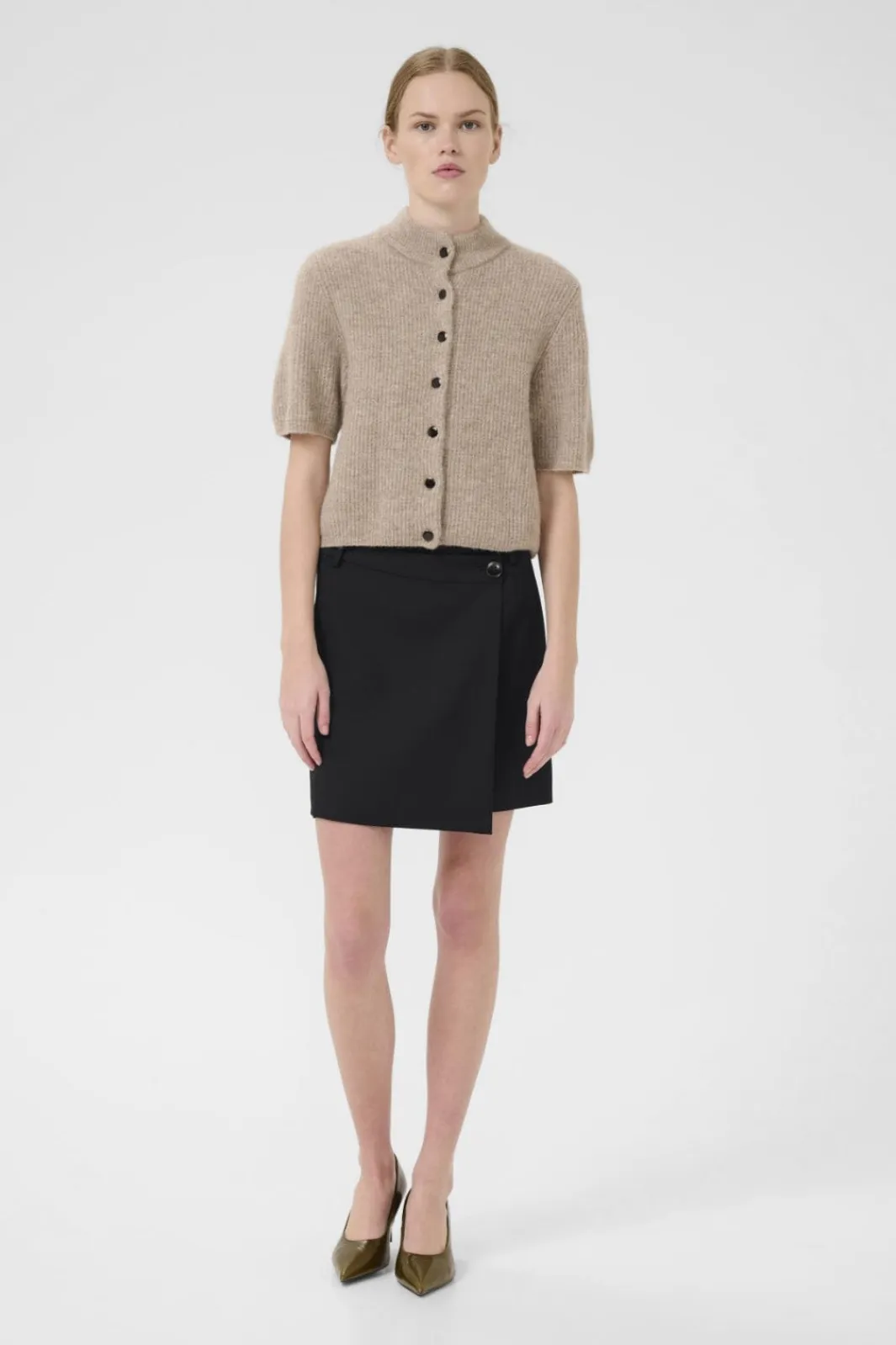 Sale Gestuz Gzpaula Melange Wrap Skirt 10910495 100017