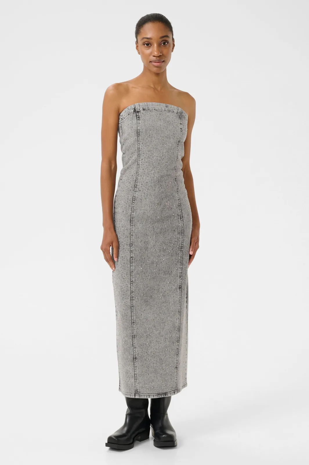 Outlet Gestuz Gzzauma Sl Long Dress 107487 Vintage Grey Wash