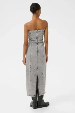 Outlet Gestuz Gzzauma Sl Long Dress 107487 Vintage Grey Wash
