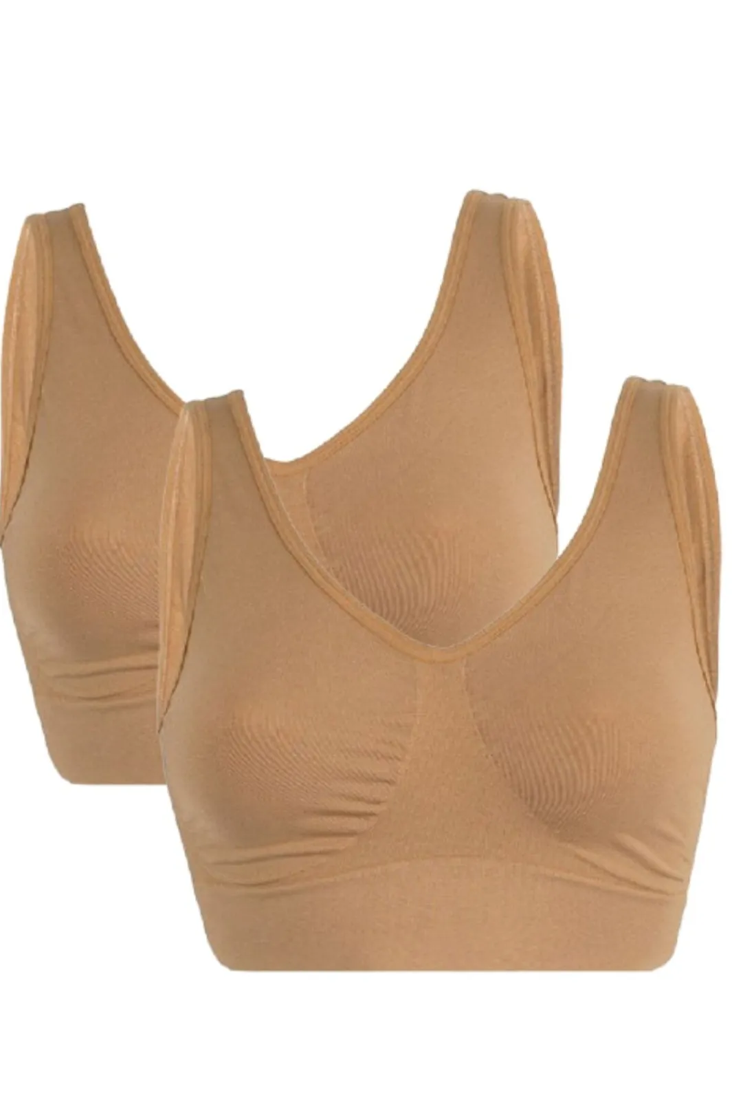 Sale Soft basic Haily Bra top wide strap 2 pak nude