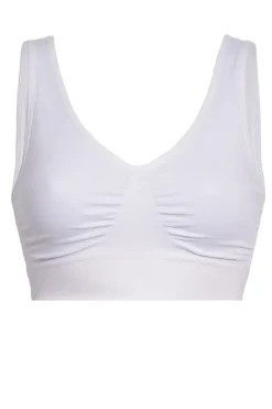Hot Soft basic Haily Bra top wide strap 2 pak white