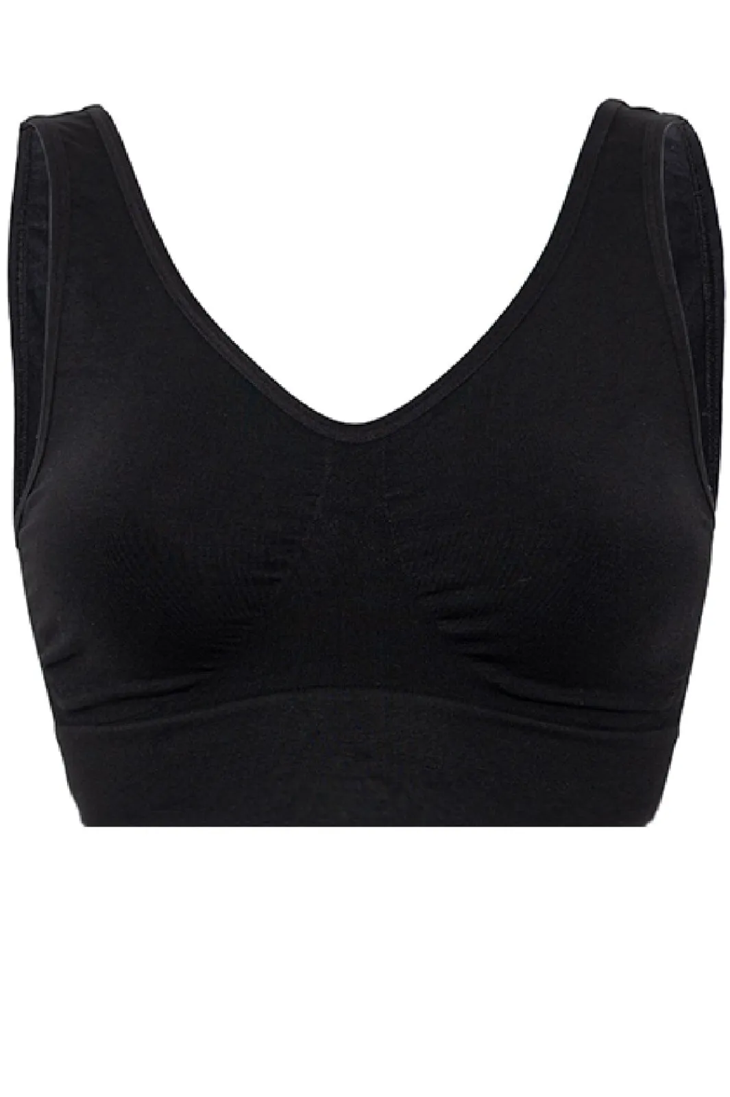 Sale Soft basic Haily Bra top wide strap 2 pak black