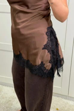Sale Dear Molly Halterneck Lace Brown