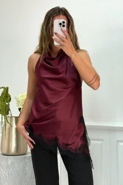 New Dear Molly Halterneck Lace Bordeaux