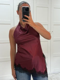 New Dear Molly Halterneck Lace Bordeaux