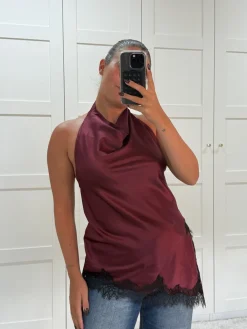 New Dear Molly Halterneck Lace Bordeaux