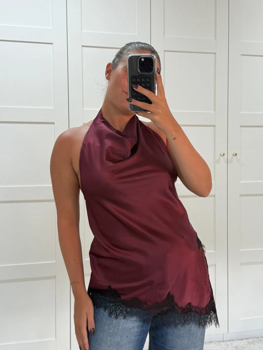New Dear Molly Halterneck Lace Bordeaux