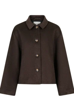 Discount Neo Noir Hamra Wool Jacket Chocolate Brown