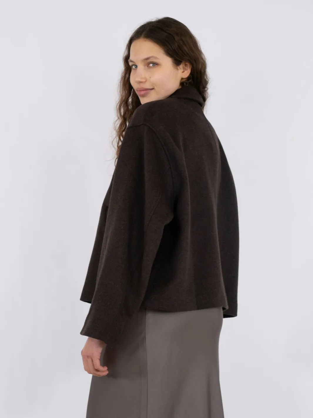 Discount Neo Noir Hamra Wool Jacket Chocolate Brown