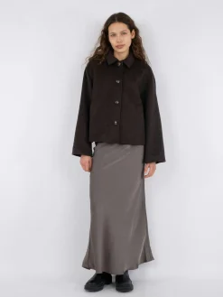 Discount Neo Noir Hamra Wool Jacket Chocolate Brown