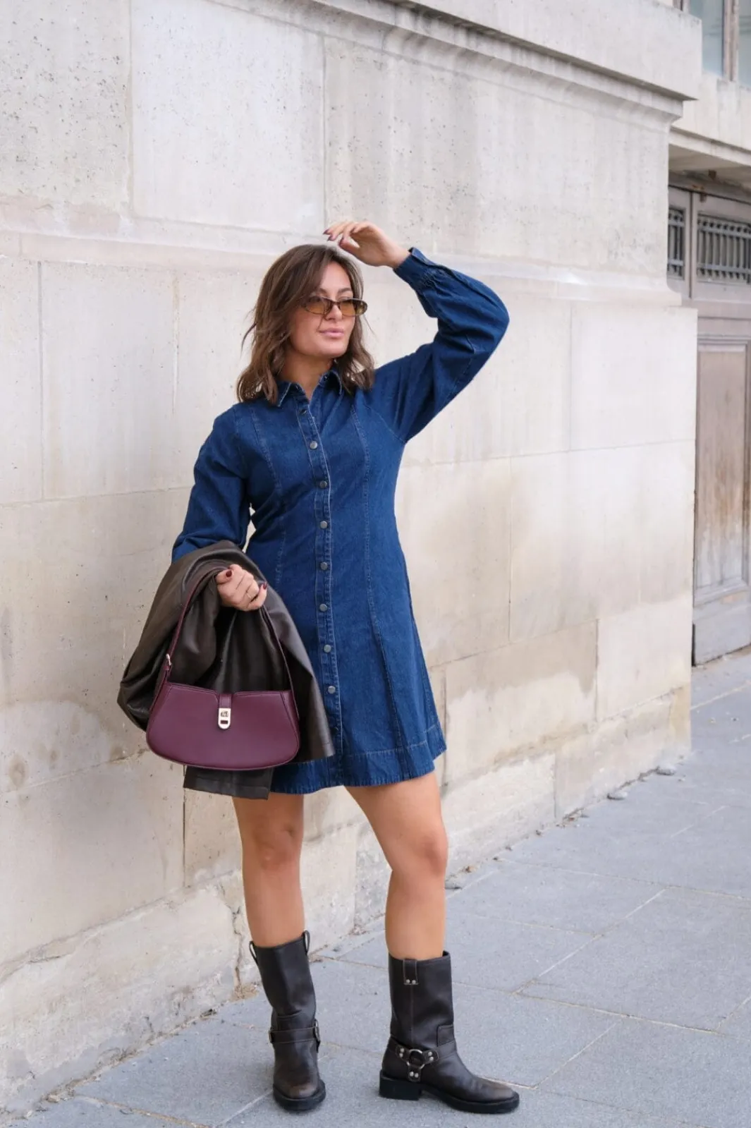 Sale Neo Noir Hanne Denim Dress Dark Blue