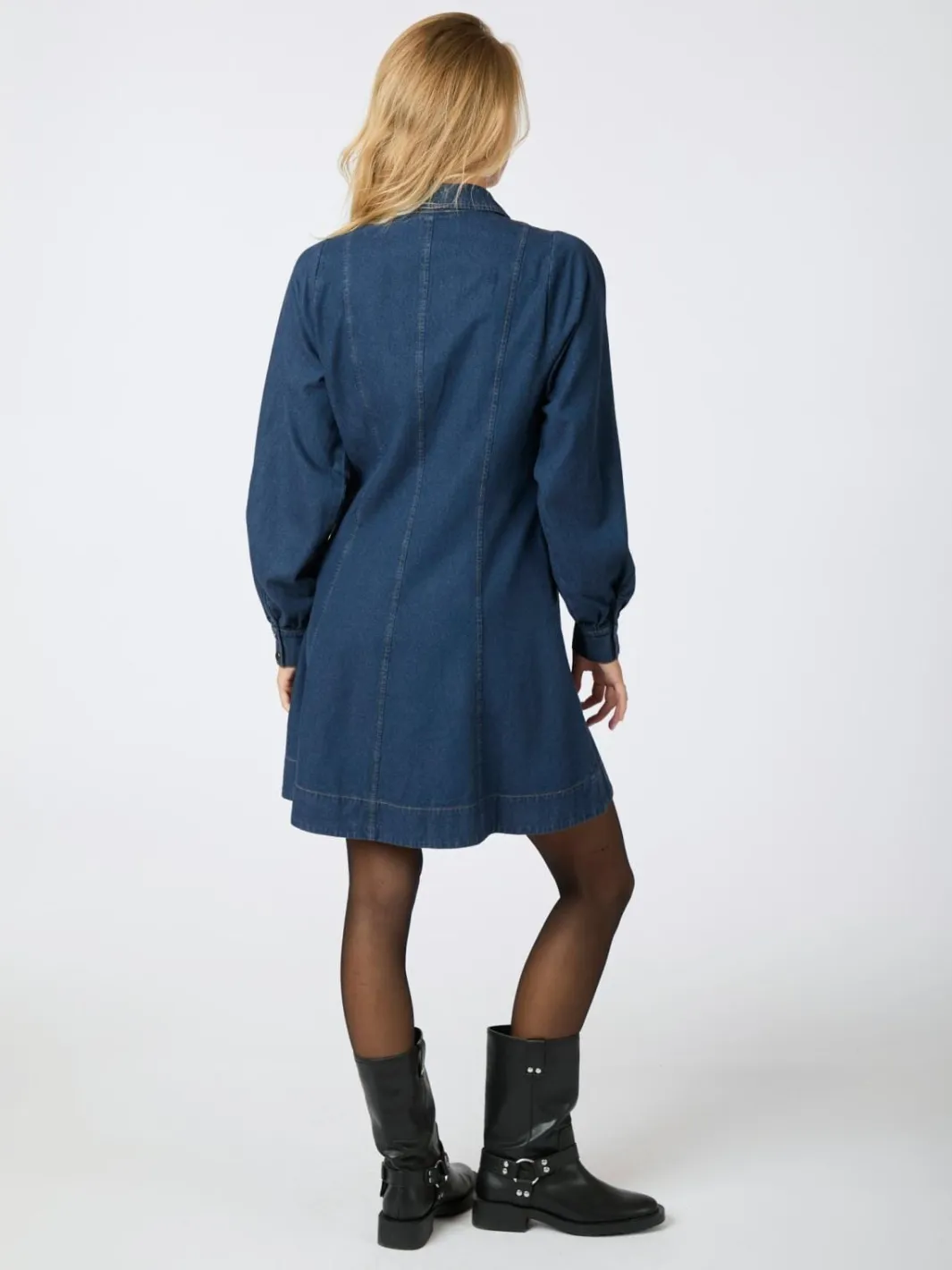 Sale Neo Noir Hanne Denim Dress Dark Blue