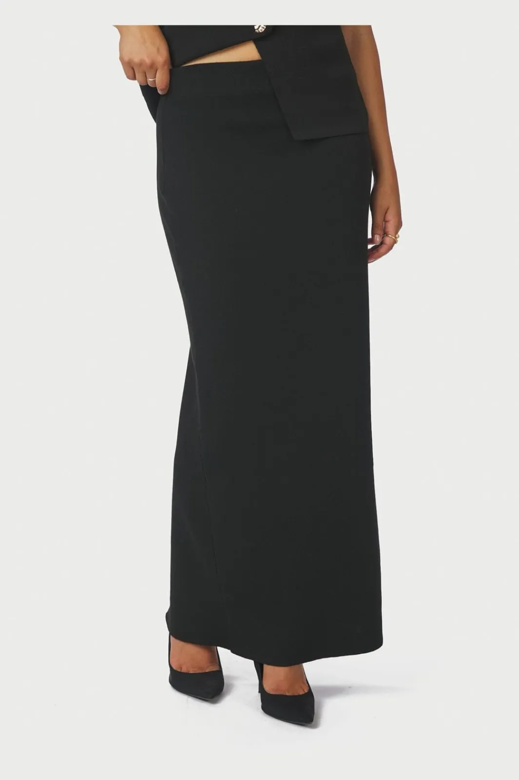 Discount Neo Noir Hansa Smooth Knit Skirt 167267 100