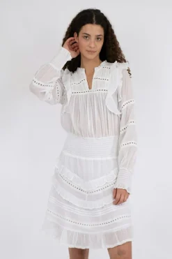 Outlet Neo Noir Harmoni S Voile Dress White