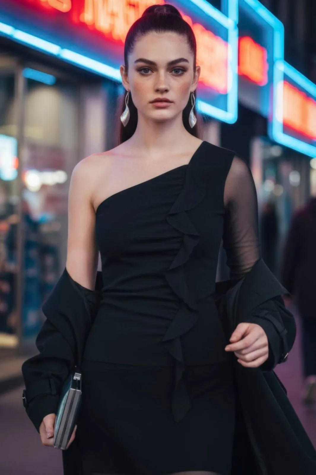 Hypedrop Hdpatricia Mesh One-Shoulder Top 32000162 5099778