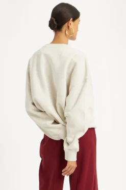 Outlet Rotate Heavy Sweat Crewneck1143813070 White Melange