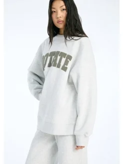 Outlet Rotate Heavy Sweat Crewneck 1158341473 1473 Light Grey Melange