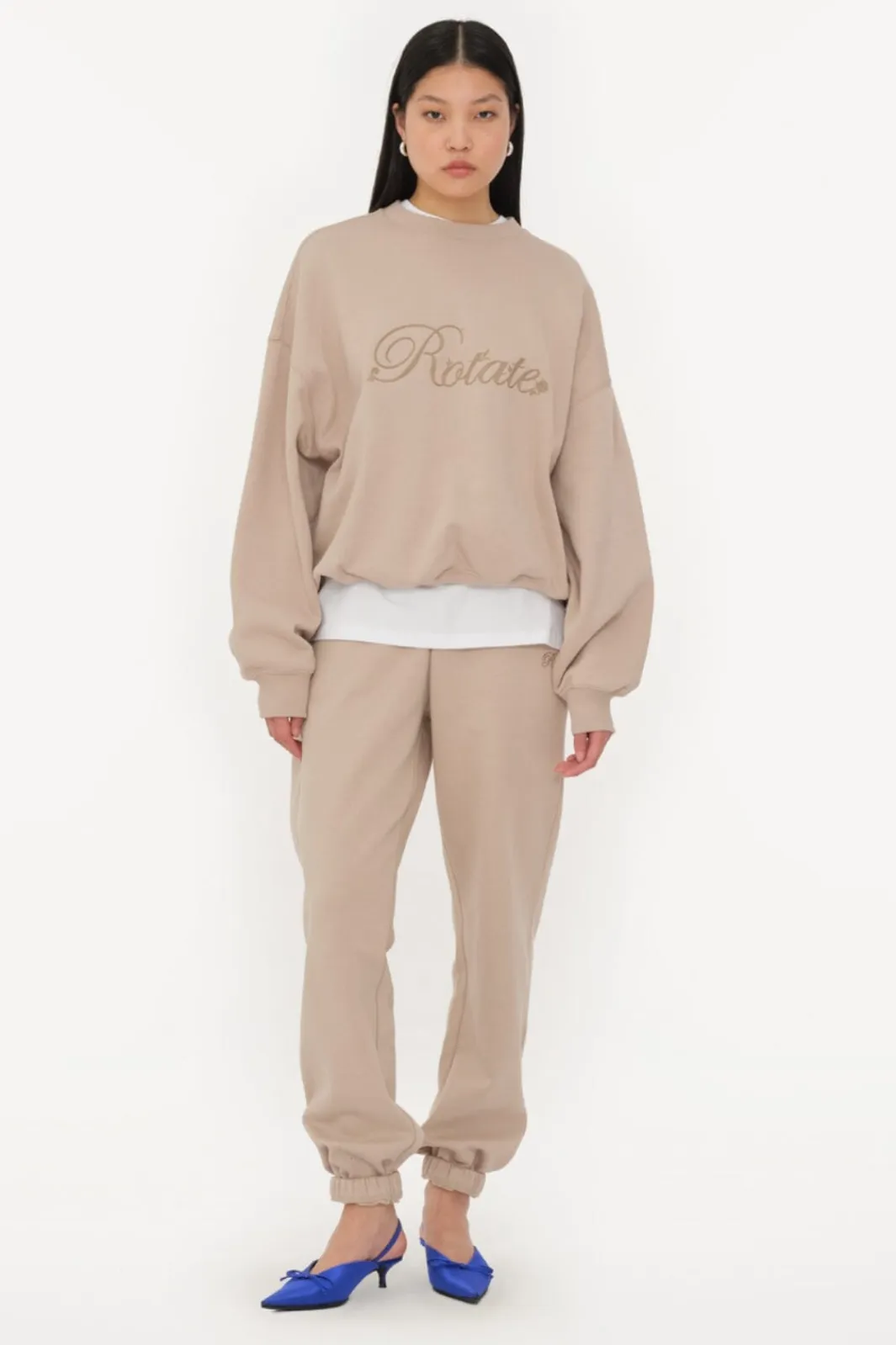 Sale Rotate Heavy Sweat Crewneck 1134252313 2313 Simply Taupe Beige