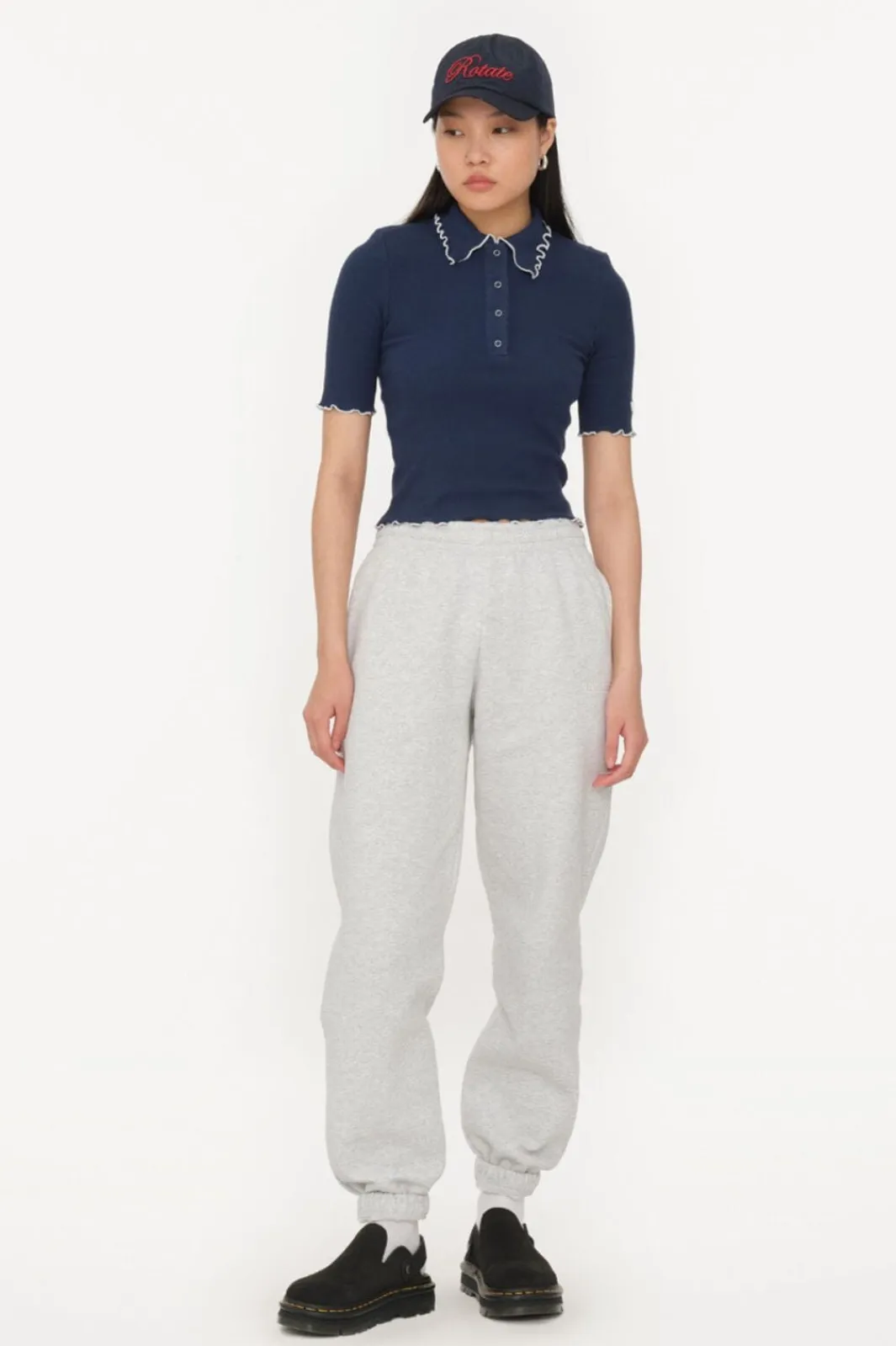 New Rotate Heavy Sweatpants 1134281473 1473 Light Grey Melange