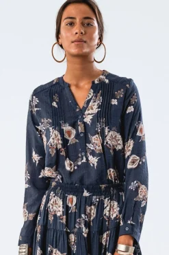 New Lollys Laundry Helenall Shirt Ls 23 Dark Blue