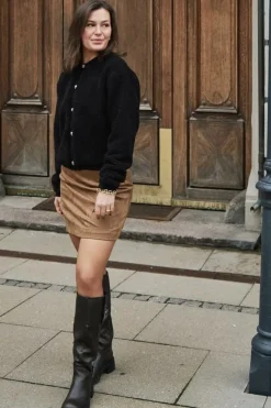 Discount Neo Noir Hemie Faux Suede Skirt 164554 Cognac