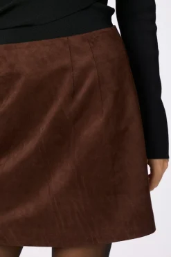 Clearance Neo Noir Hemie Imitated Suede Skirt 165112 210