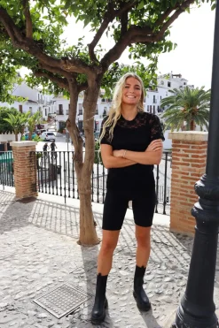 Clearance Liberte Henne-Long-Bicyle-Shorts Black