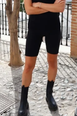 Clearance Liberte Henne-Long-Bicyle-Shorts Black