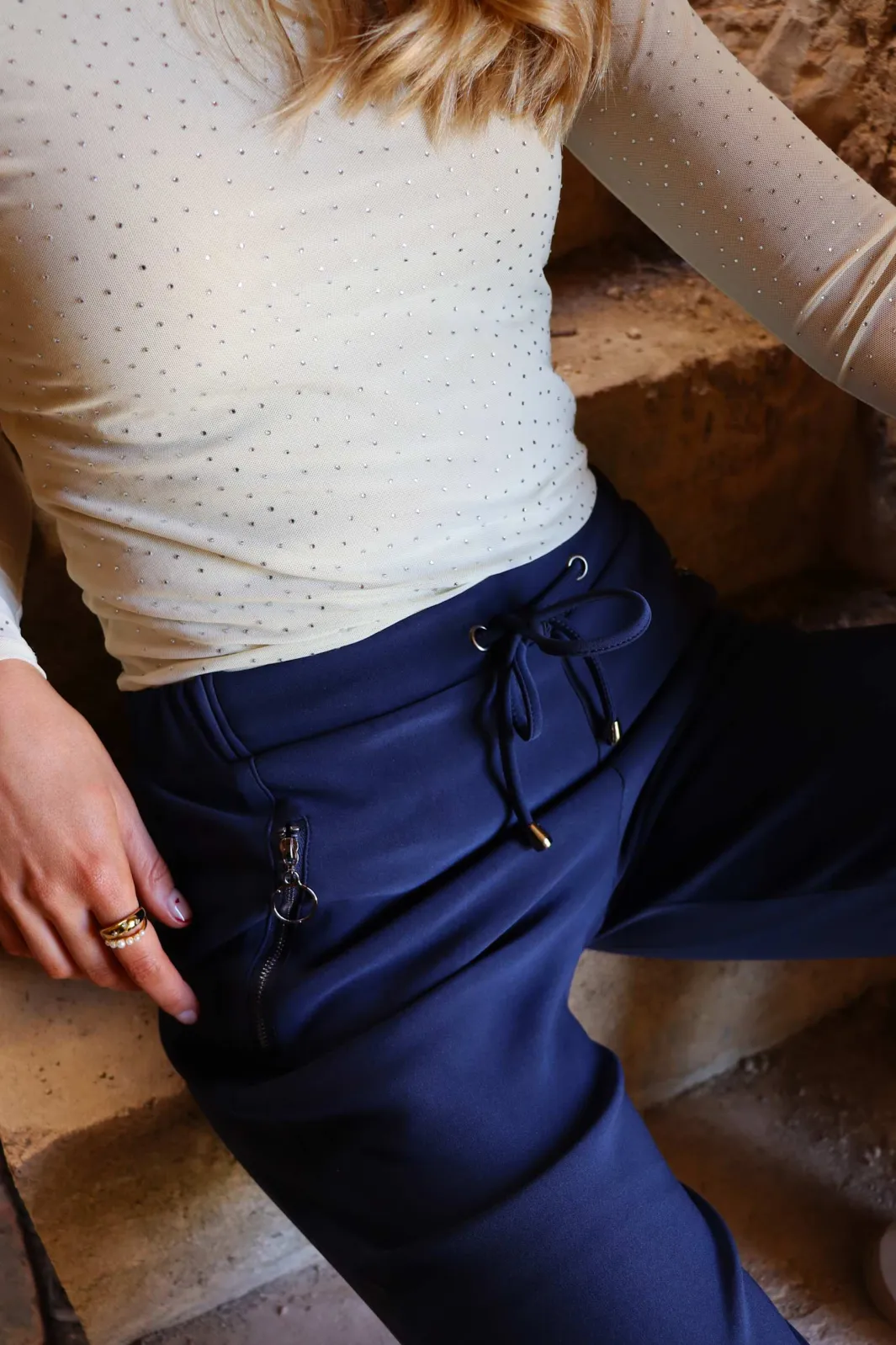 New Liberte Henne-Zip-Pants Dark Navy