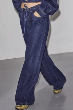 Sale Haute L'Amitié Hering String Tie Jeans HL10060 Indigo