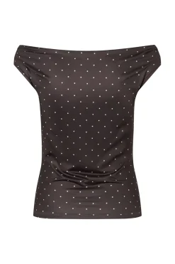 Online Modström Himamd Print Off-Shoulder Top 59321 11188