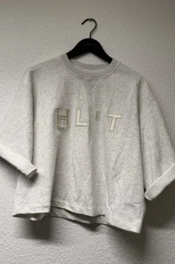 Sale Haute L'Amitié Hlt Ss Logo Sweat HL10171 Pearl Melange