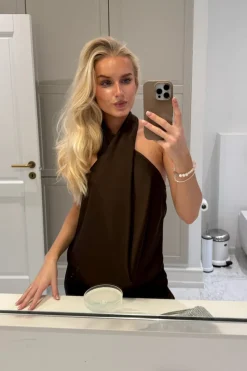 BYIC Hollyic Wrap Top A2553 Dark Brown