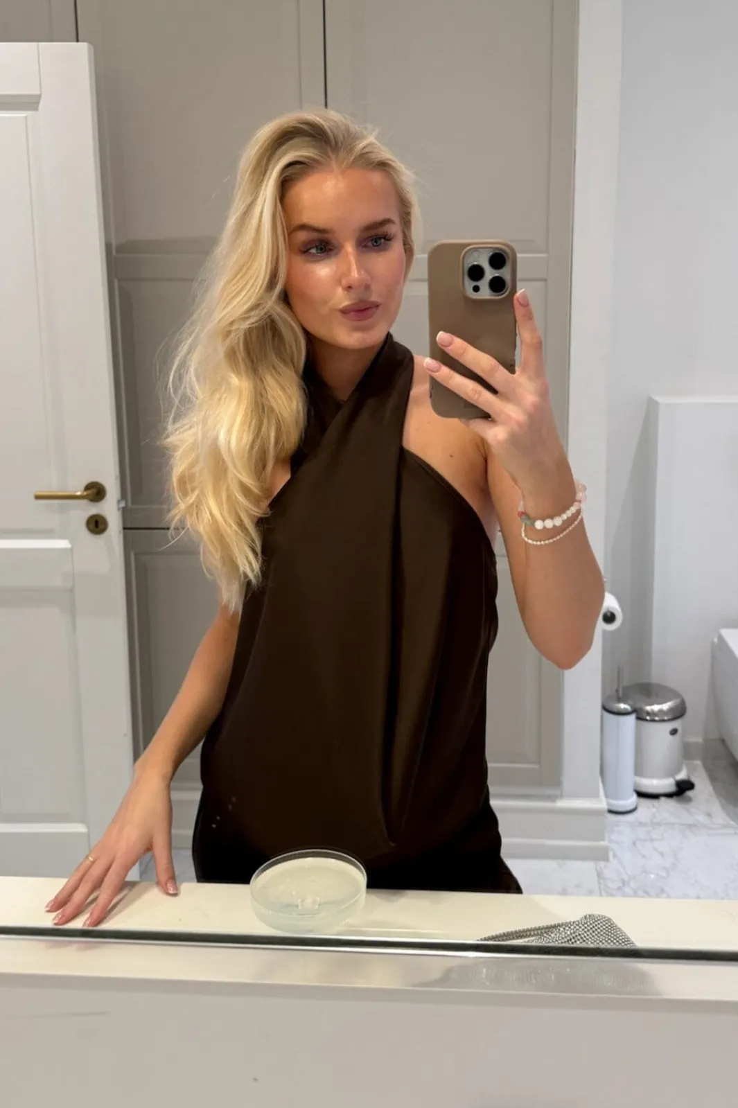 BYIC Hollyic Wrap Top A2553 Dark Brown