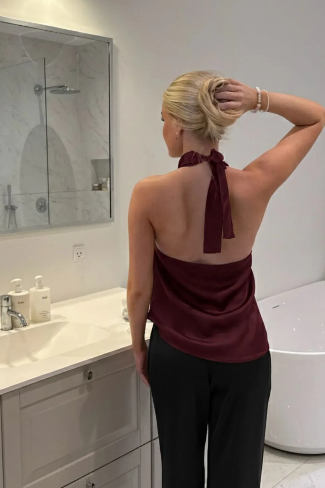Sale BYIC Hollyic Wrap Top A2553 Bordeaux