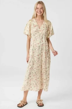 Neo Noir Illana Flower Print Dress 165121 122