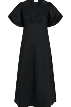 New Neo Noir Illana Poplin Dress Black
