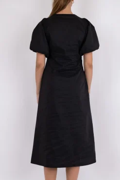 New Neo Noir Illana Poplin Dress Black