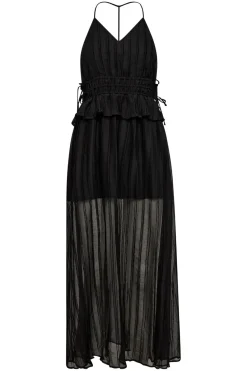 Hot Haute L'Amitié Illey Crease Dress HL10087 Black