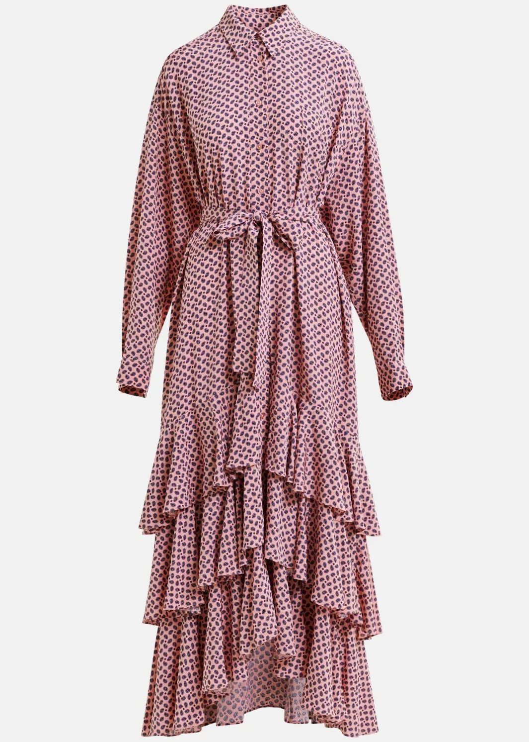 New Essentiel Antwerp Imagazine Tiered Ruffle Dressimagazine Combo4 Sad Violet