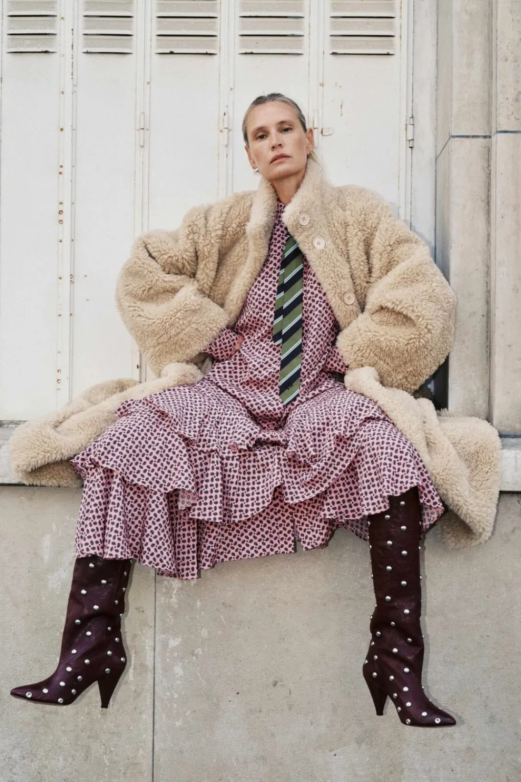 New Essentiel Antwerp Imagazine Tiered Ruffle Dressimagazine Combo4 Sad Violet