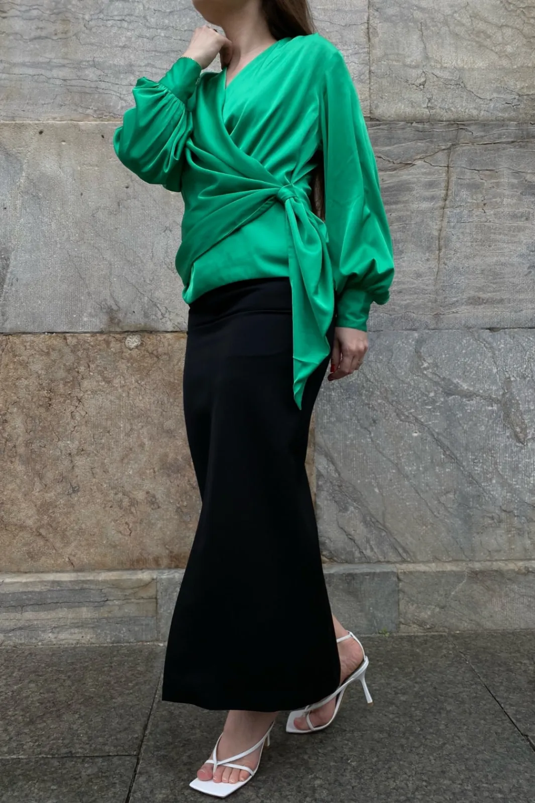 Hot Karmamia Ines Blouse Emerald