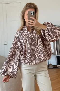 New BYIC Ingeborgic Shirt A23929 Brown Zebra
