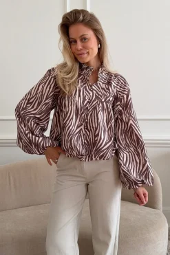 New BYIC Ingeborgic Shirt A23929 Brown Zebra