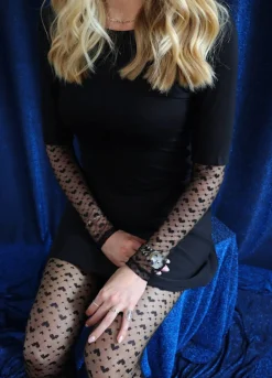 Sale Liberte Isa Ls Lace Sleeve Blouse 21348 Black Small Big Hearts