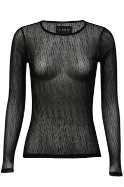 Sale Liberte Isa-Ls-Lace-Blouse 21345 Black Lines