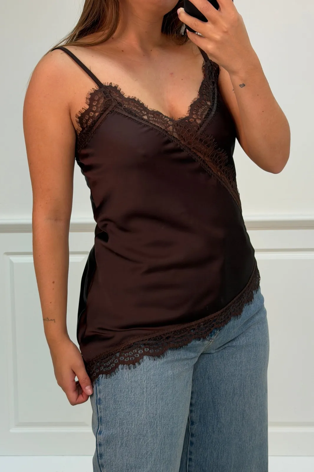 New A-bee Ivanka Top Chocolate